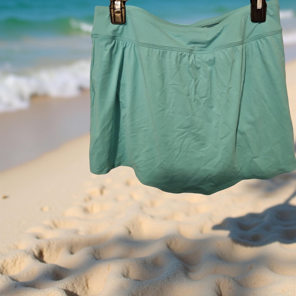 1Bleu Rod Beattie Bluish Green Swim Skirt size 10